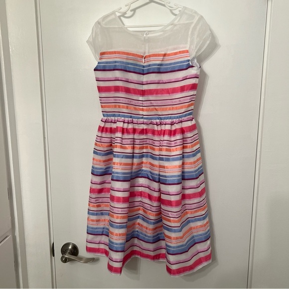 Gymboree Dressed Up Collection Girls Striped Spring Easter Party Dress size 10 - Picture 2 of 10